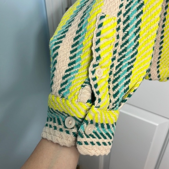 Urban Outfitters Green and Yellow Striped Jacket - Picture 3 of 9